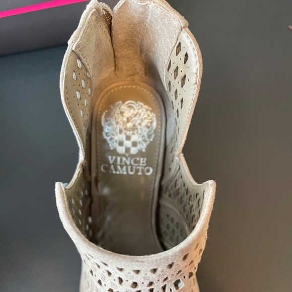 Vince Camuto Niranda Suede Perforated Bootie - Picture 6 of 8